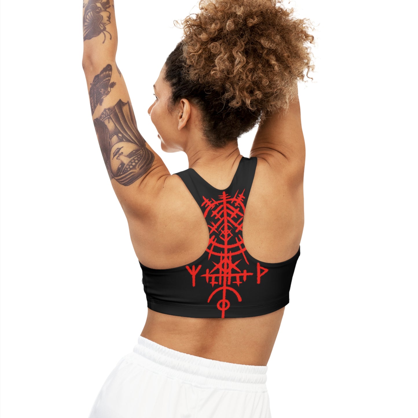 Seamless Sports Bra Tribal Design