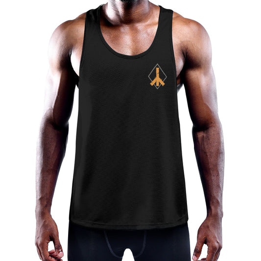 Men's Slim Y-Back Muscle Tank Top Black