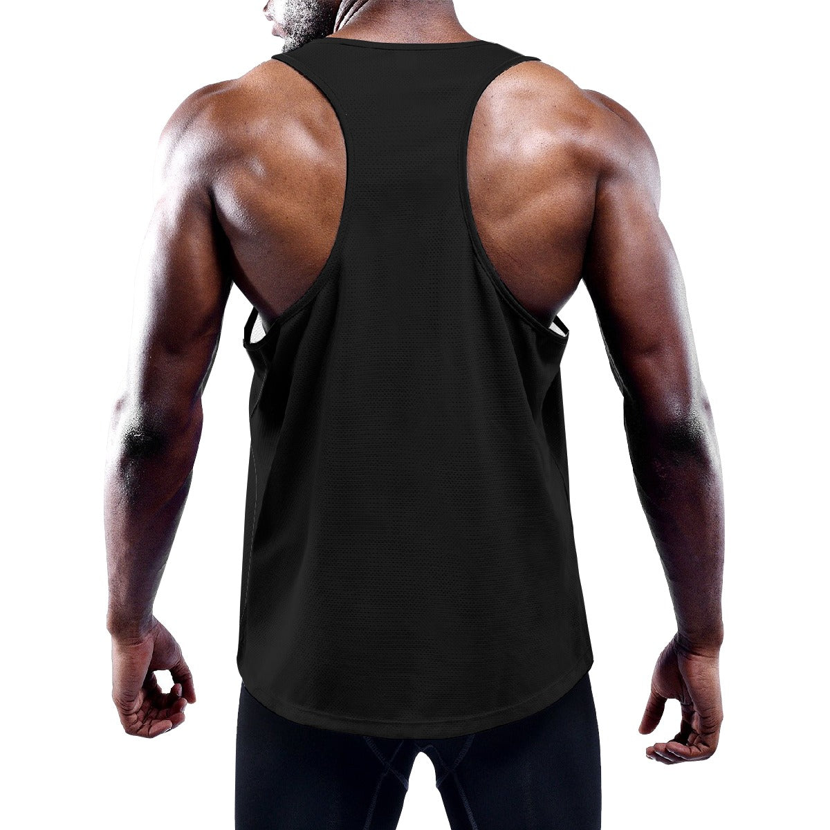 Men's Slim Y-Back Muscle Tank Top Black